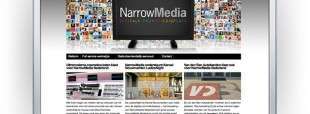Website NarrowMedia digitale promotiedisplays / narrowcasting uit Rotterdam